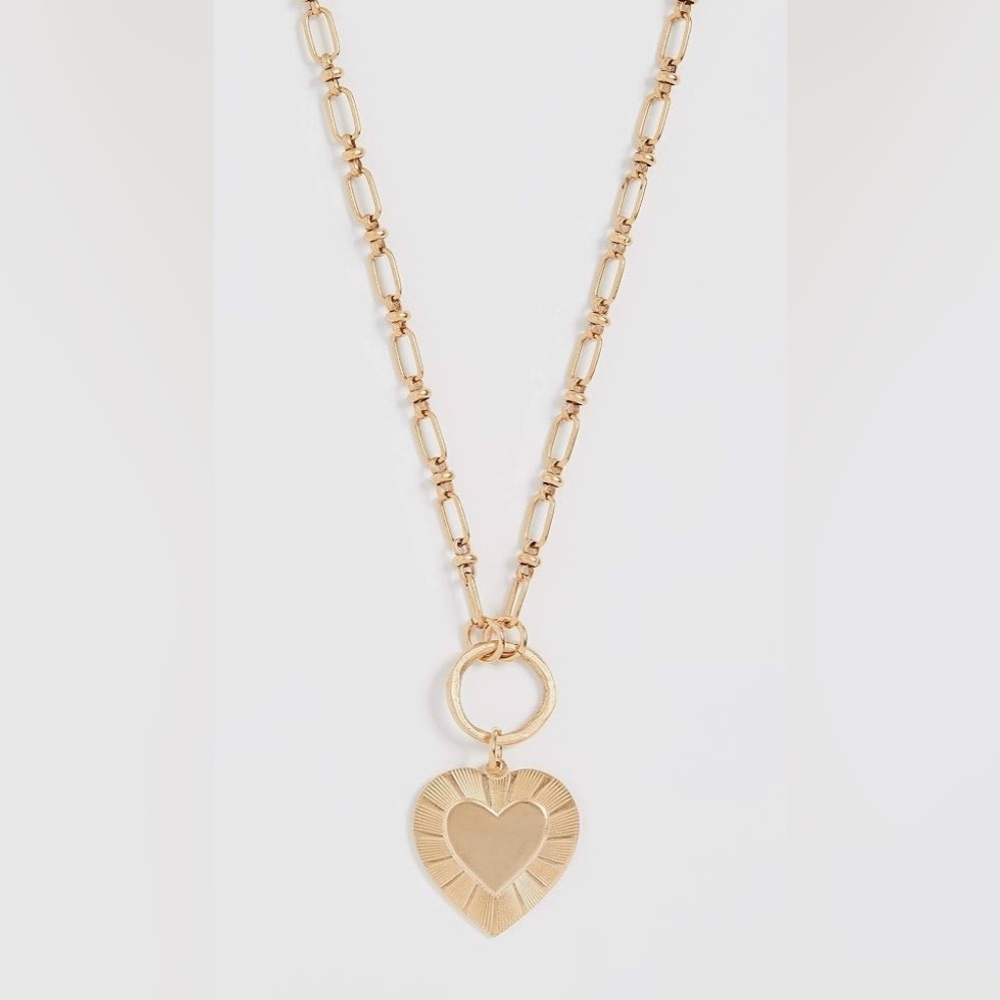 Brinker + Eliza Gold Heart Pendant Necklace